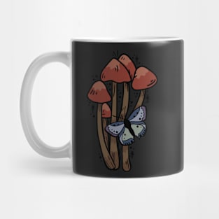 Mushroom and Moth Mug